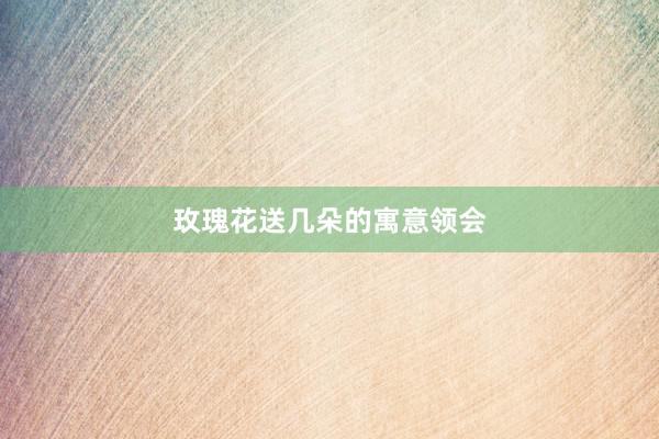 玫瑰花送几朵的寓意领会