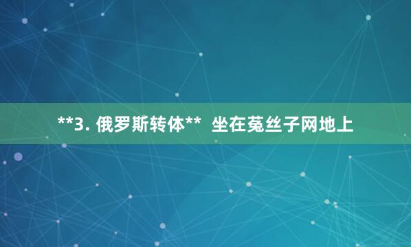 **3. 俄罗斯转体** 坐在菟丝子网地上